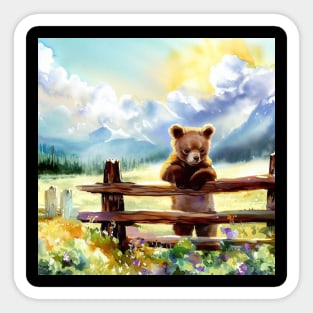 Cute Bear Cub . Sticker